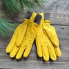 Elk Leather Tore Gloves, Natural Yellow