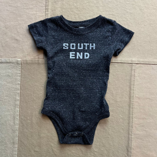 South End Junior Onesie, Charcoal