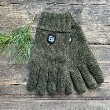 Basic Wool Glove, Olive