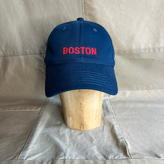 Boston Needlepoint Cap, Navy