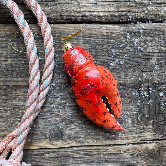 Lobster Claw Glass Ornament