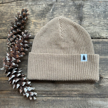 Forest Upcycled Cotton Beanie, Khaki