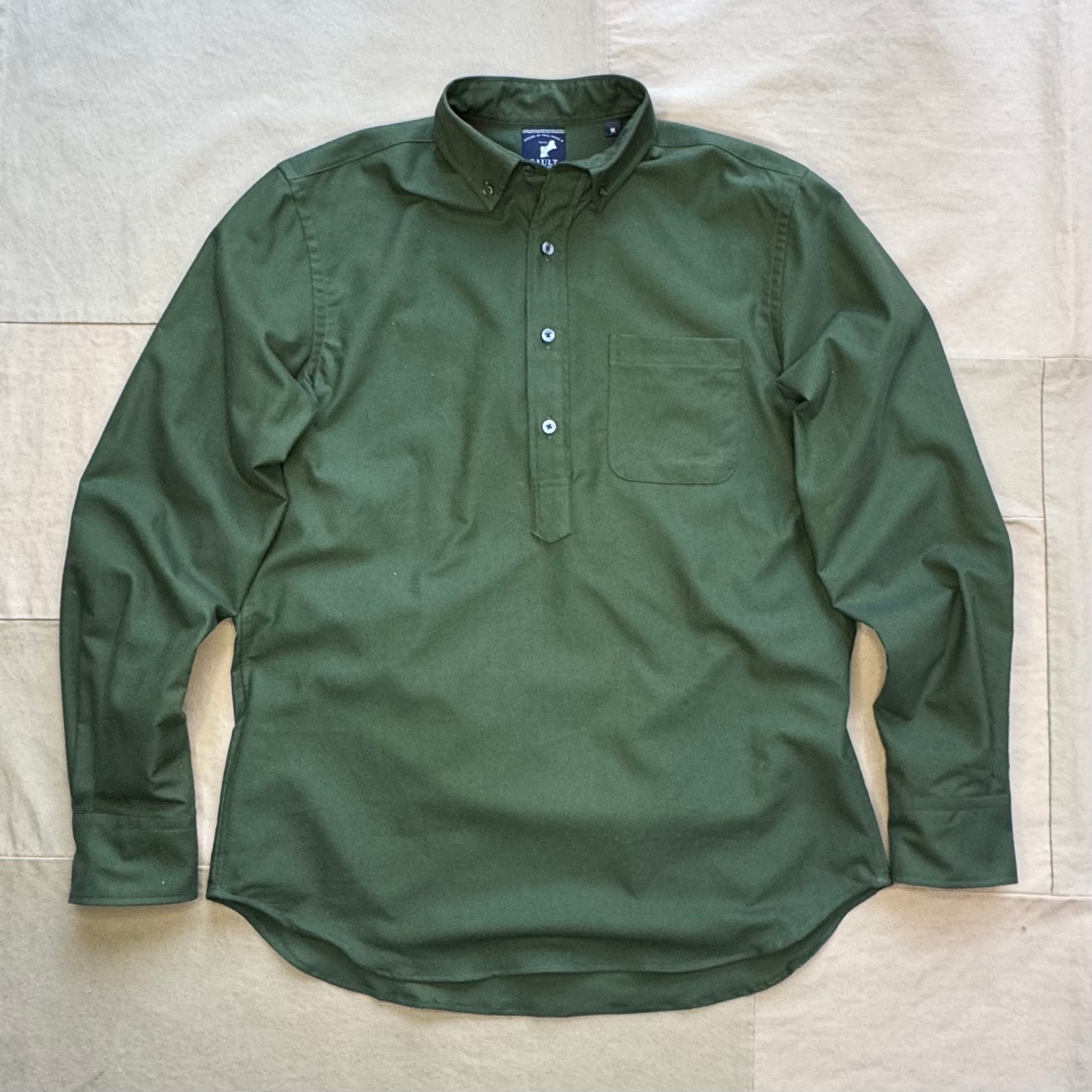 Brushed Oxford Popover, Hunter Green SAULT New England Brushed Oxford Popover, Hunter Green SAULT New England