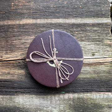 Leather Anchor Coasters, Dark Brown