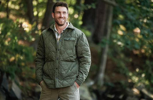 Down-filled Quilted Shirt Jacket, Forest