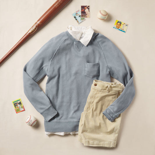 Sunfaded Terry Crew, Aegean Blue