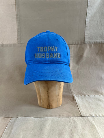 Trophy Husband Needlepoint Cap, Cobalt