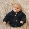 Kid Shawl Collar Indigo Cardigan