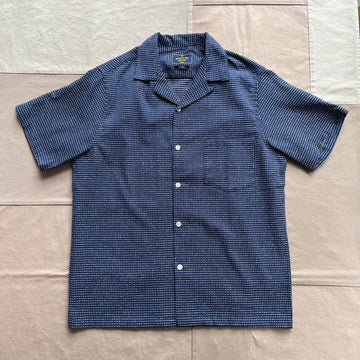 Dots Camp Collar Shirt, Navy