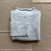 Taylor Roll Neck Cardigan in Cotton Cashmere, Heather Grey