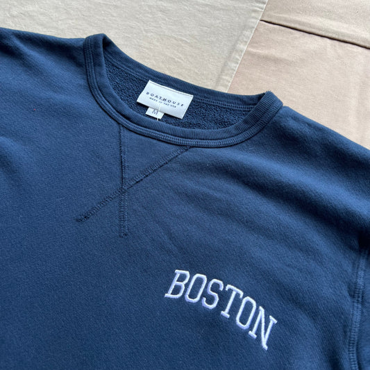 Boston Terry Crewneck, Navy