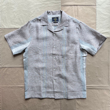 Drift Striped Camp Collar Shirt, Taupe