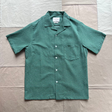Dots Camp Collar Shirt, Green