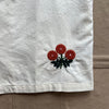 Embroidered Flowers Camp Collar Shirt, Cream