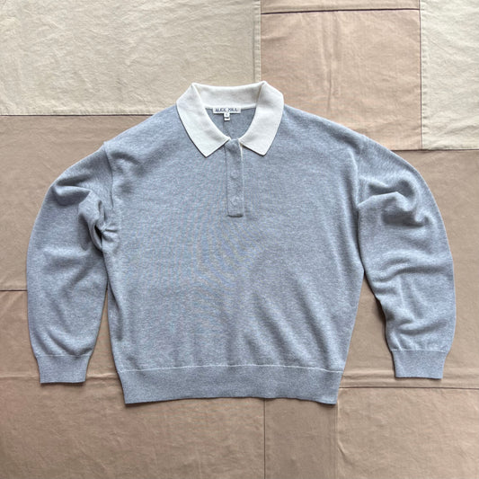 Bond St. Polo in Cotton Cashmere, Grey Flannel
