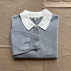 Bond St. Polo in Cotton Cashmere, Grey Flannel