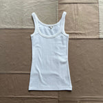 365 Ribbed Tank, Sea Salt