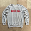 Boston Mass Terry Crewneck, Light Grey