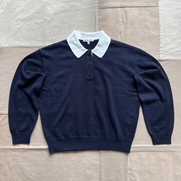 Bond St. Polo in Cotton Cashmere, Navy