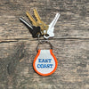 Embroidered Patch Keychain, East Coast Orange
