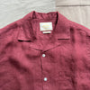 Linen Camp Collar, Bordeaux