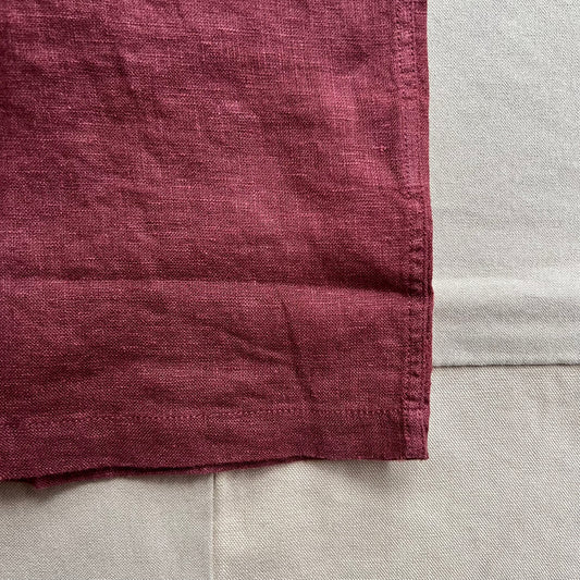 Linen Camp Collar, Bordeaux