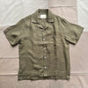 Linen Camp Collar, Olive