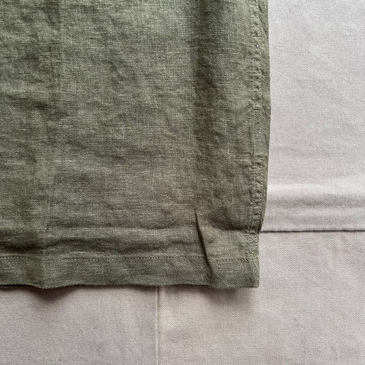 Linen Camp Collar, Olive