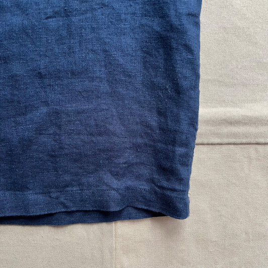 Linen Camp Collar, Navy