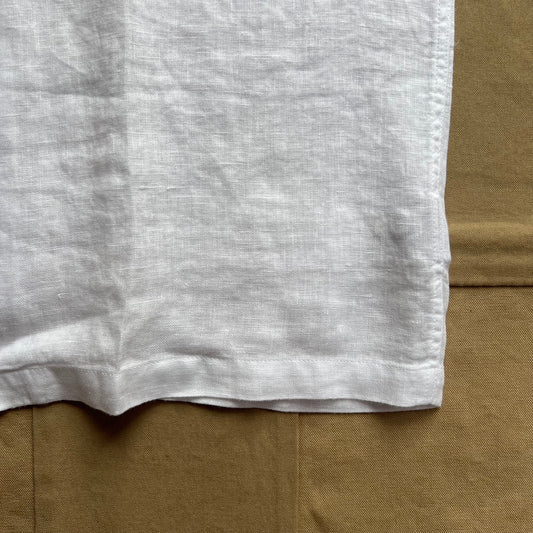 Linen Camp Collar, White