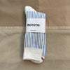 Vertical Striped Socks, White/Blue