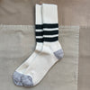 Ribbed Old School Crew Socks, Dark Green