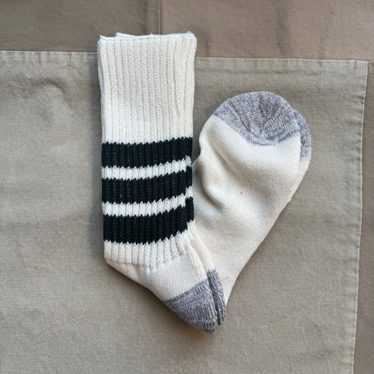 Ribbed Old School Crew Socks, Navy