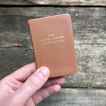 Mini United States Constitution, British Tan Traditional Leather