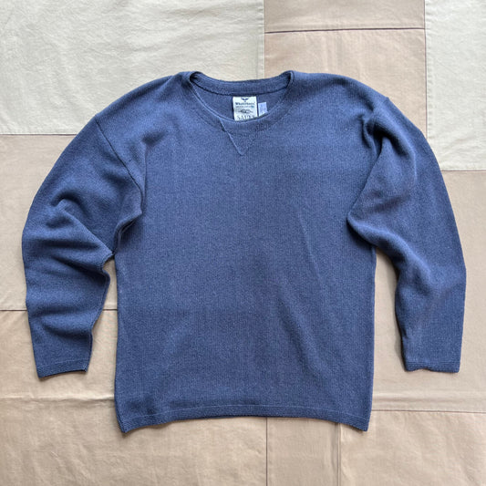 Cotton Crew Jersey Sweater, Harbor Blue