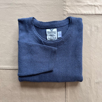Cotton Crew Jersey Sweater, Harbor Blue
