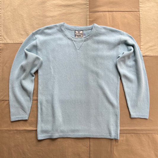 Cotton Crew Jersey Sweater, Sky Blue
