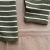 Roll Neck Sweater, Moss/Natural