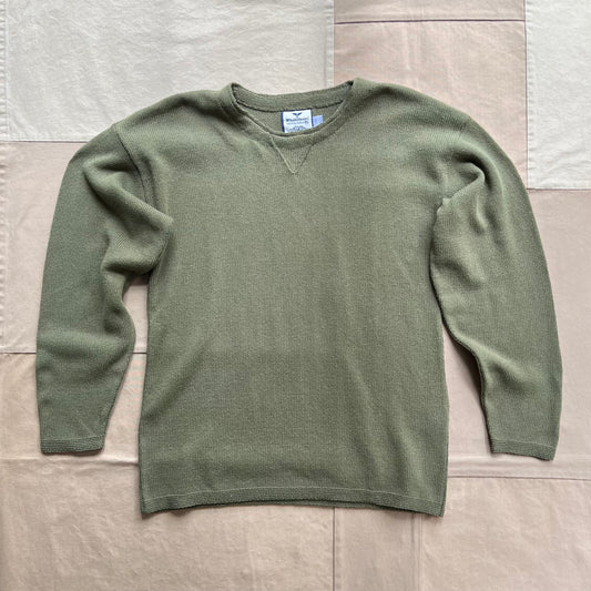 Cotton Crew Jersey Sweater, Moss