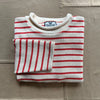 Roll Neck Sweater, Red/Natural
