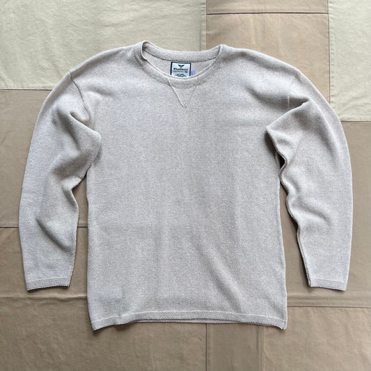 Cotton Crew Jersey Sweater, Natural