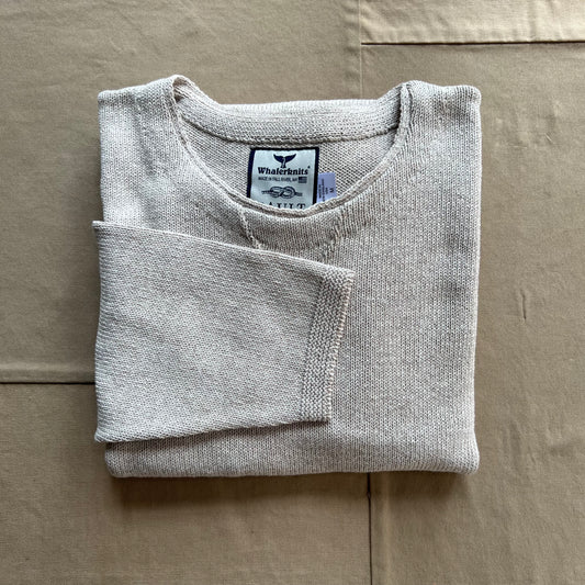 Cotton Crew Jersey Sweater, Natural