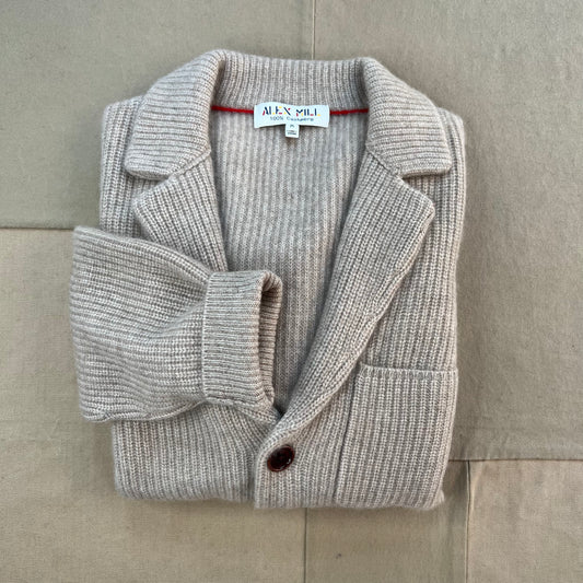 Mitchell Cardigan in Cashmere, Oatmeal