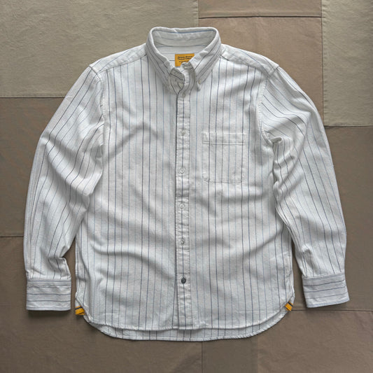 Long Sleeve Spring Shirt, Multi-Blue Stripe