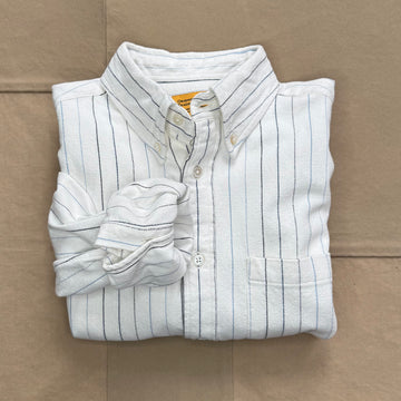 Long Sleeve Spring Shirt, Multi-Blue Stripe