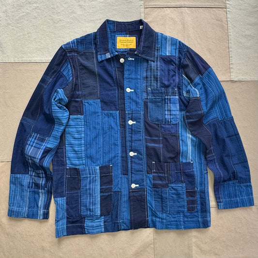 Madras Shirt Jacket, Patchwork Blue