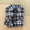 Long-Sleeved Organic Cotton Fjord Flannel Shirt, Fields: New Navy