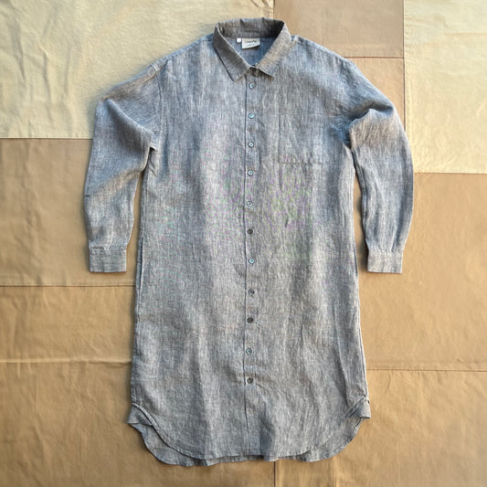 Paula Shirt Dress, Indigo Melange
