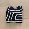 Amalie Pullover Sweater in Stripe, Navy/White