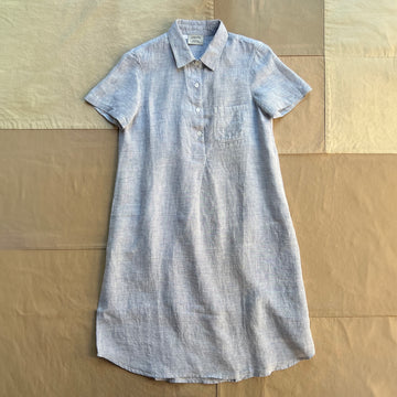 Spec Camilla Dress, Blue Pinstripe